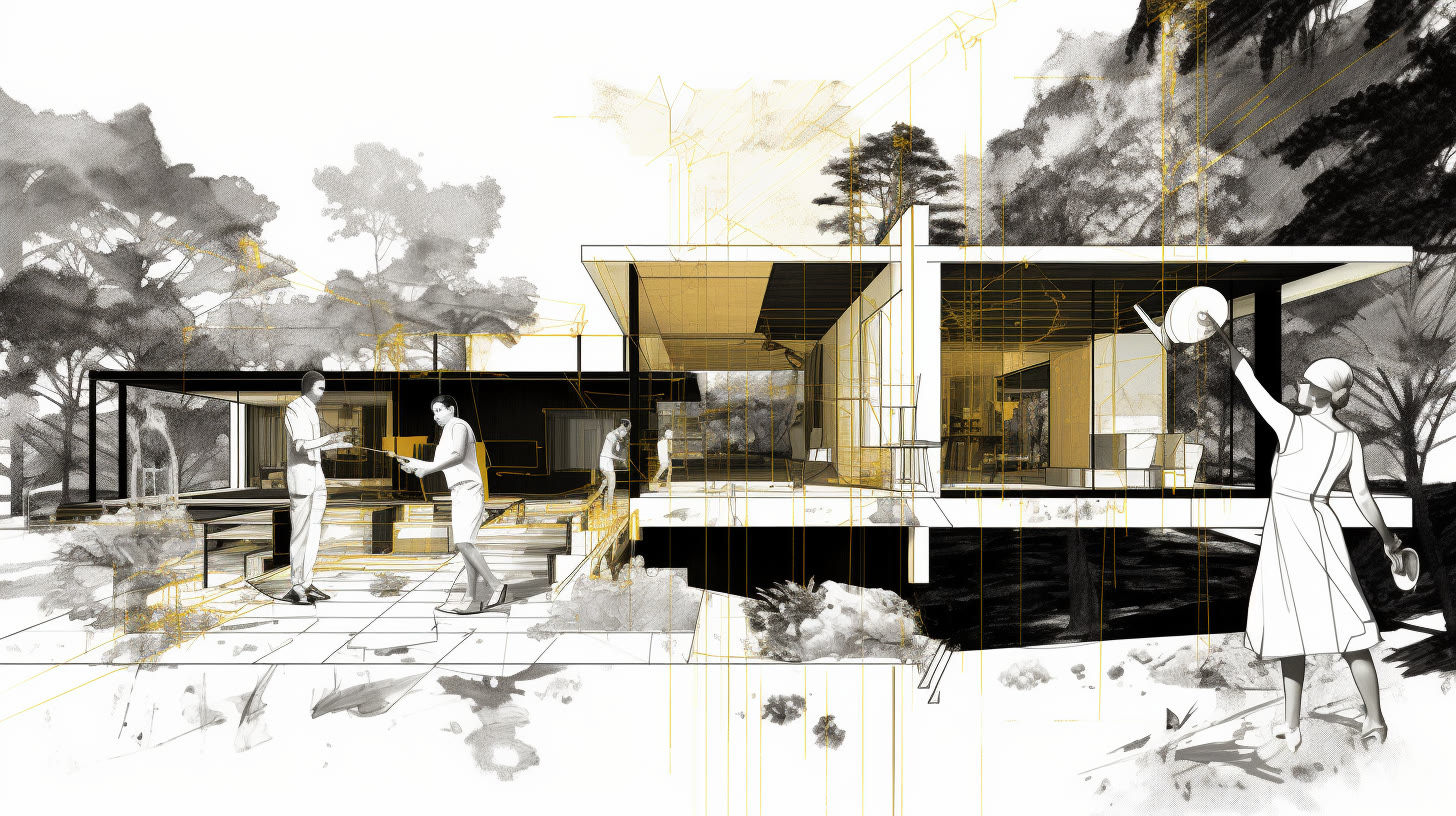 Abstract architectural composition